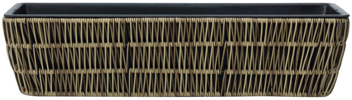 Flower Box Didcot | size: Length: 60cm, Width: 19cm, Height: 15cm | color: Brown | image: 2 | variant: 1000746