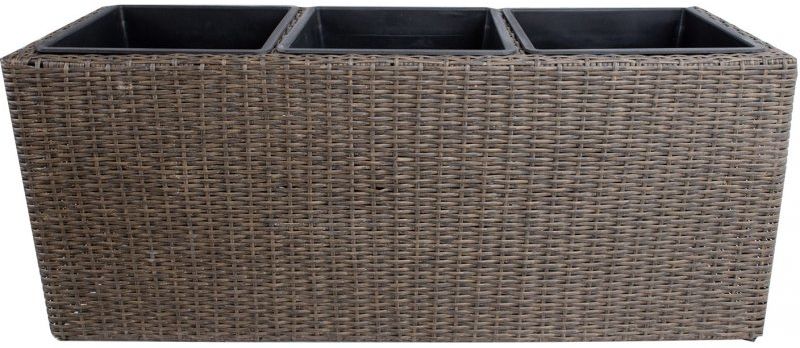 Flower Box Wicker 5 | size: Length: 110cm, Width: 39cm, Height: 45cm | color: Brown | image: 1 | variant: 1012213