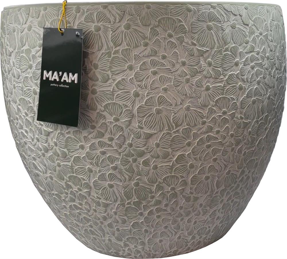 Flower Pot Brackley | size: Length: 24cm, Width: 24cm, Height: 19.5cm | color: Gray | image: 1 | variant: 1000507