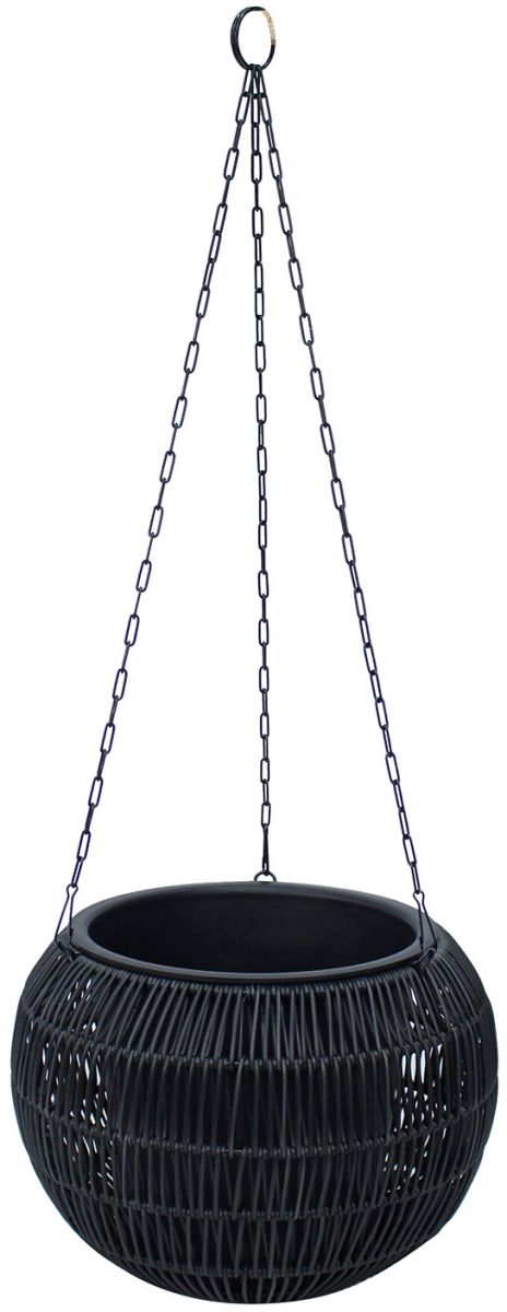 Flower Pot Didcot | size: Length: 32cm, Width: 32cm, Height: 22cm | color: Black | image: 1 | variant: 1000536