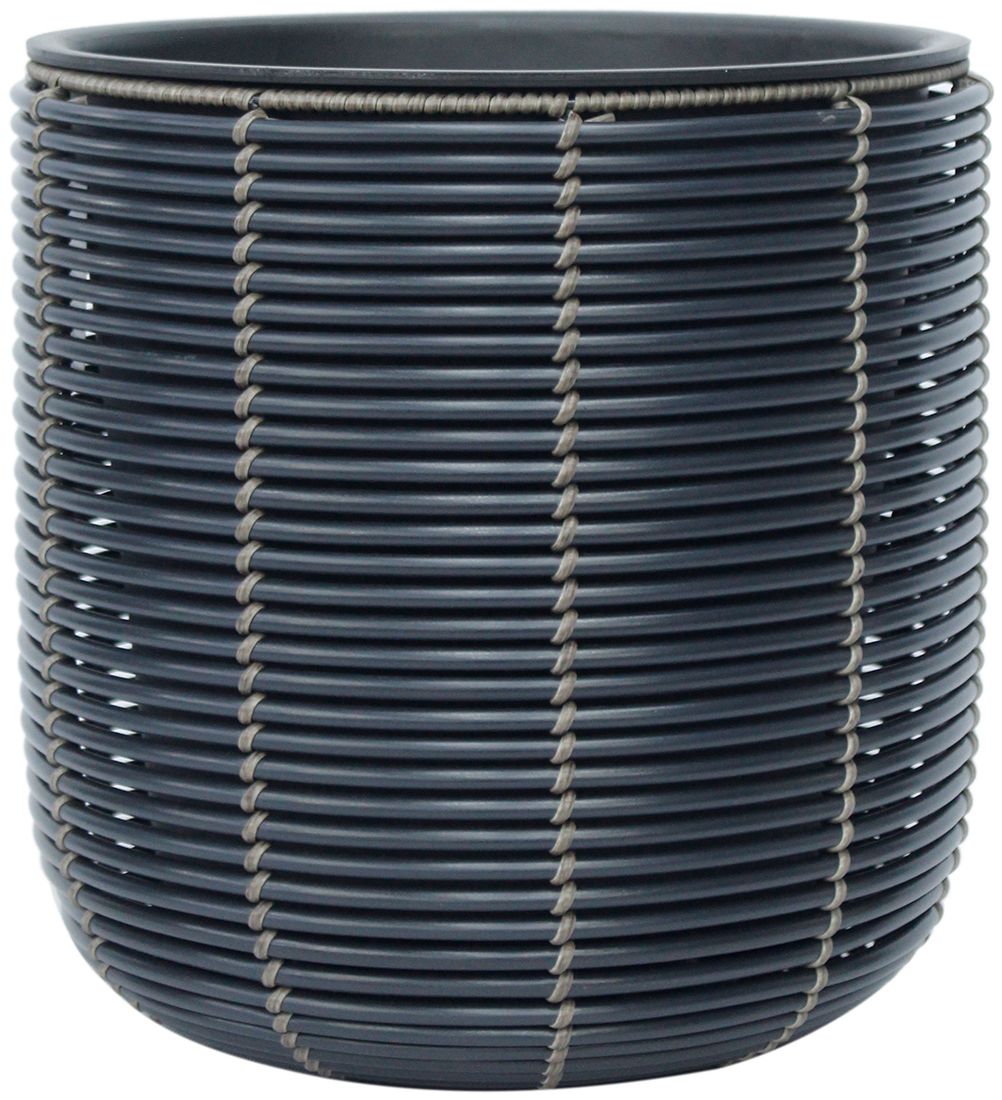 Flower Pot Didcot | size: Length: 35cm, Width: 35cm, Height: 36cm | color: Black | image: 1 | variant: 1000540