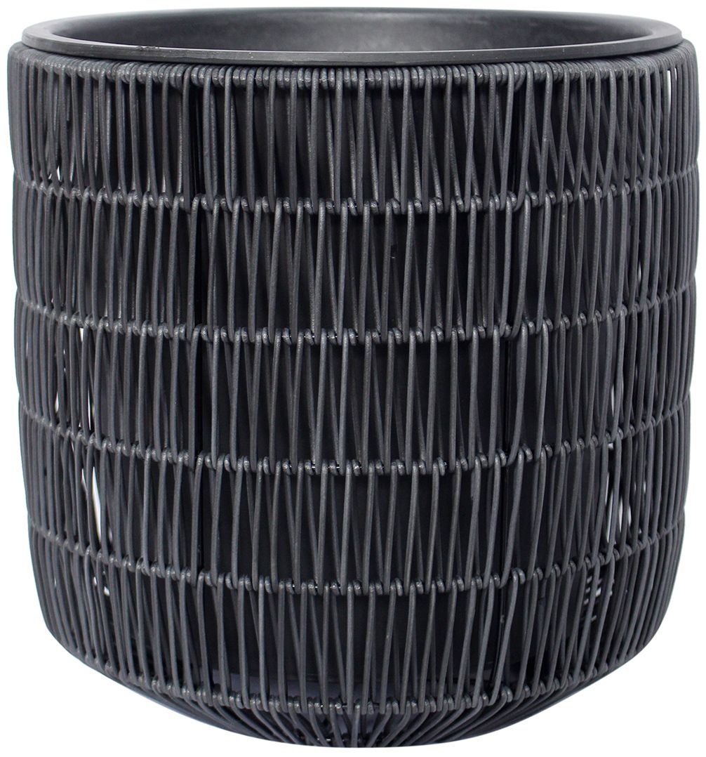 Flower Pot Didcot | size: Length: 35cm, Width: 35cm, Height: 36cm | color: Black | image: 1 | variant: 1000544