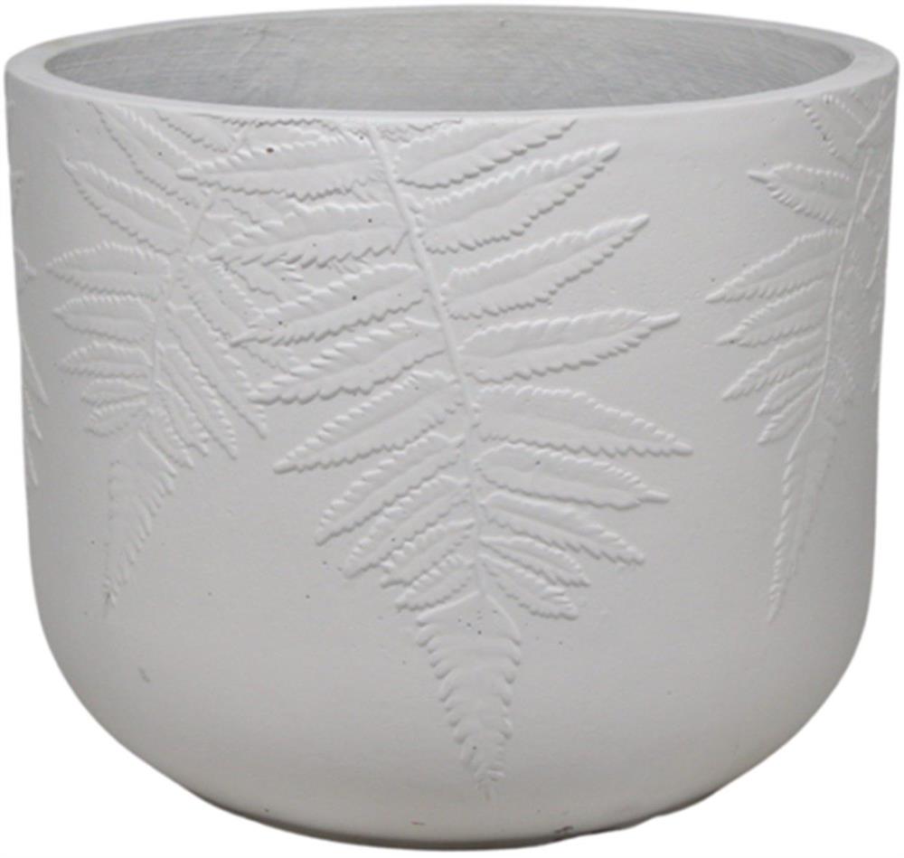 Flower Pot Fern | size: Length: 55cm, Width: 55cm, Height: 43.5cm | color: White | image: 1 | variant: 1002497