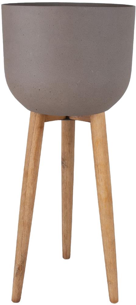 Flower Pot Norton | size: Length: 40cm, Width: 40cm, Height: 97cm | color: Gray | image: 1 | variant: 1006137