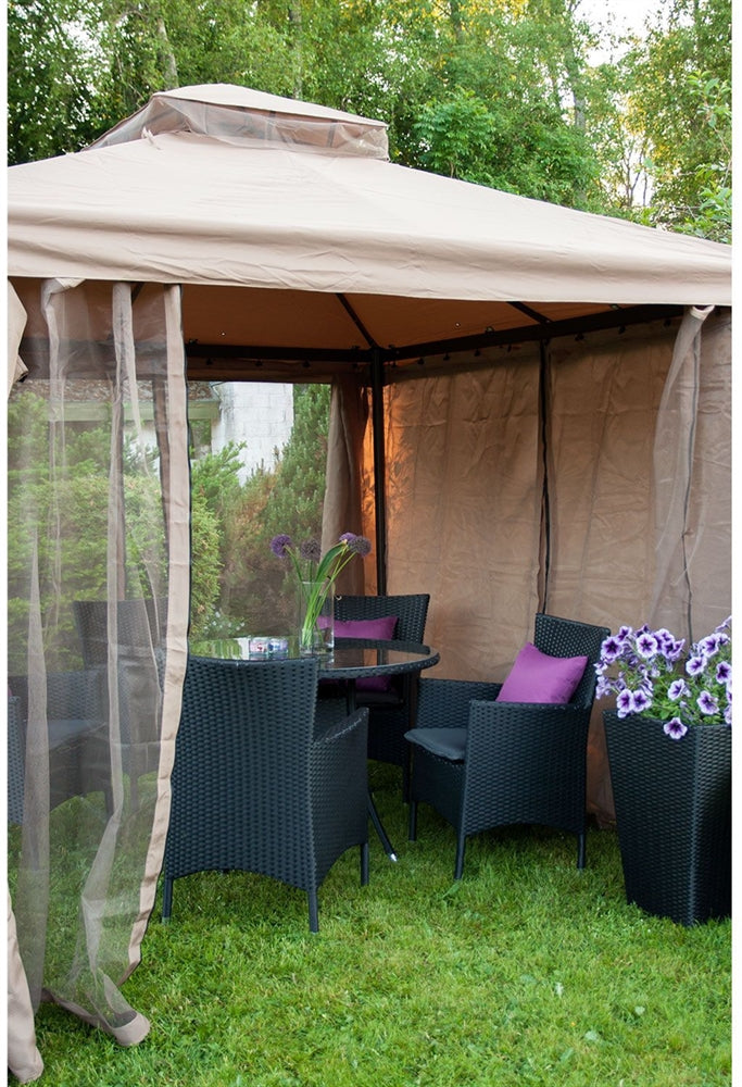 Garden Canopy Chertsey | size: Length: 291cm, Width: 291cm, Height: 280cm | color: Beige | image: 2 | variant: 1000690