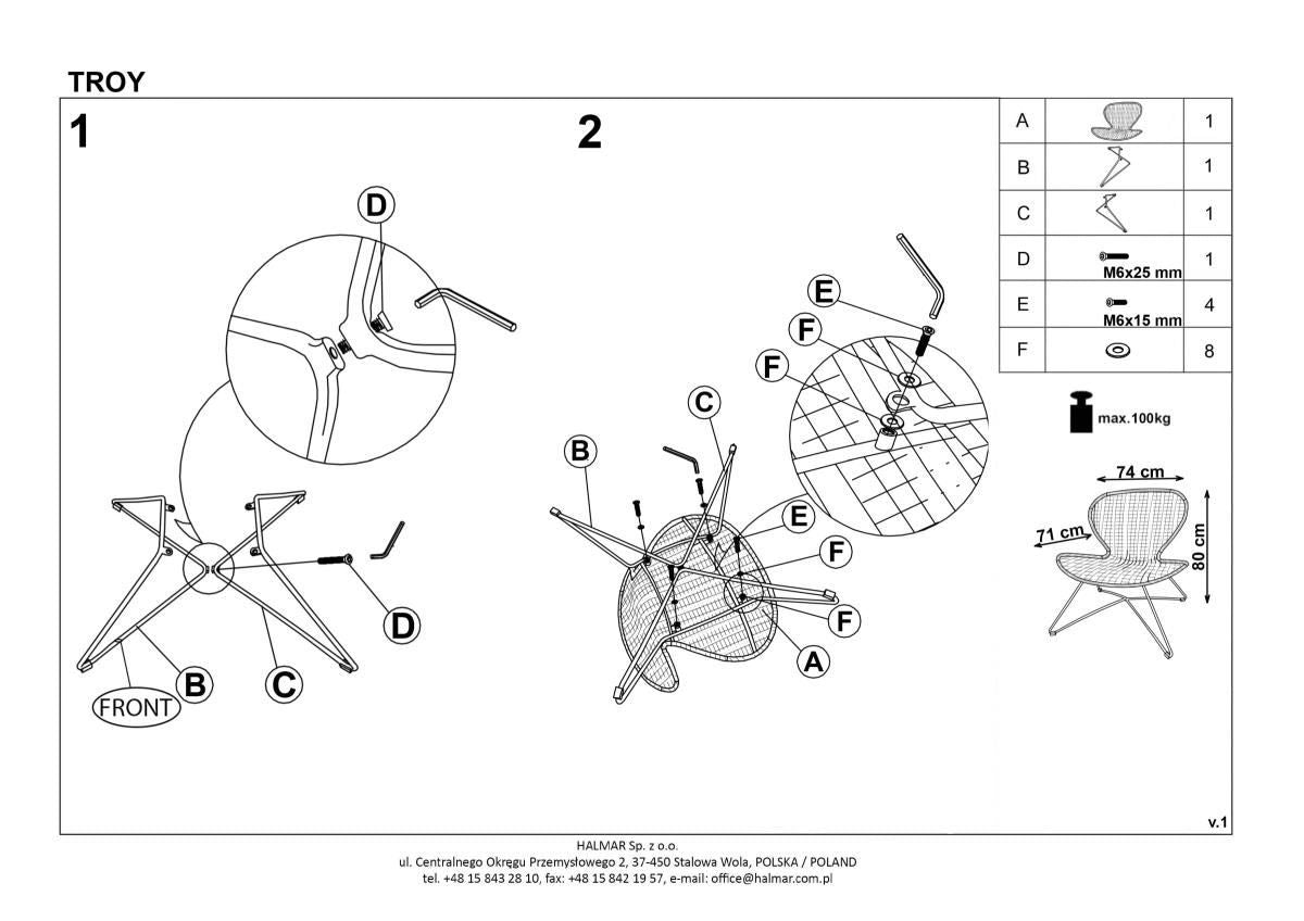Garden Chair East Alessandria | size: Width: 74cm, Height: 80cm | color: Brown | image: 2 | variant: 1006583