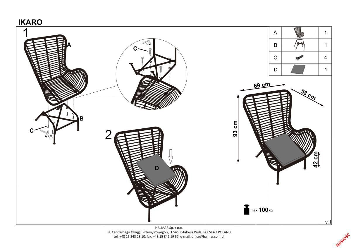Garden Chair East Asti | size: Width: 69cm, Height: 93cm | color: Brown | image: 4 | variant: 1006584