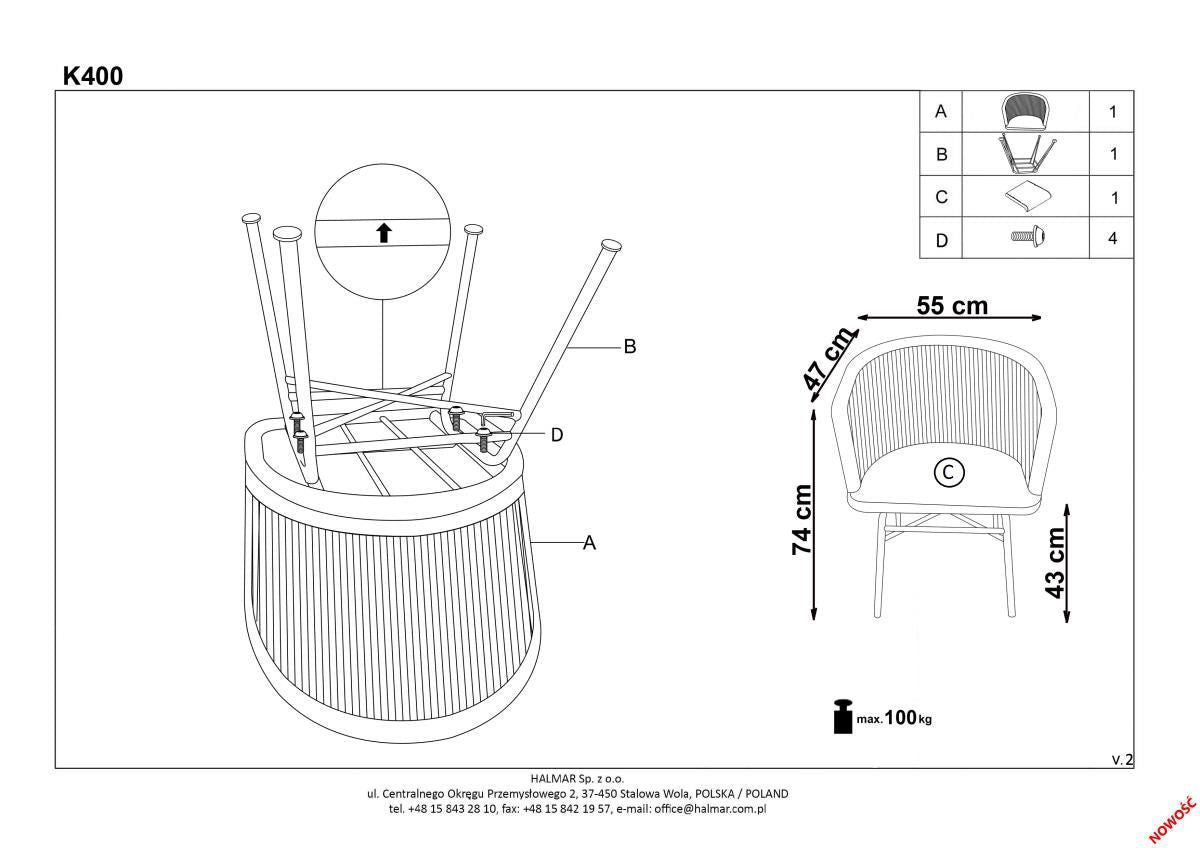 Garden Chair East Cuneo | size: Width: 55cm, Height: 74cm | color: Brown | image: 4 | variant: 1006582