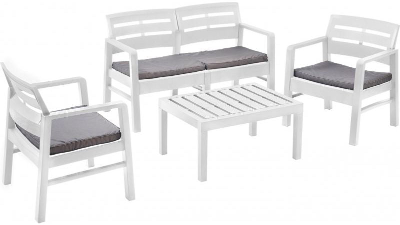 Garden Furniture Set East Blaenavon | color: White/Grey | image: 1 | variant: 1005640