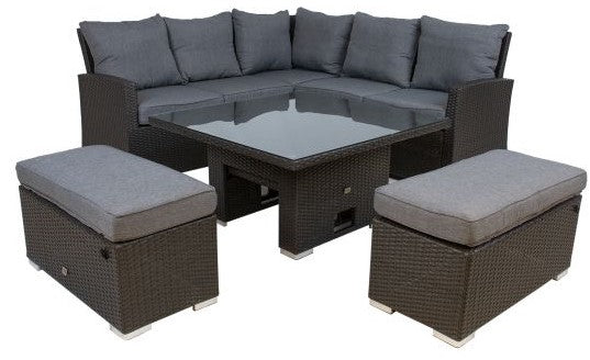 Garden Furniture Set East Goring | color: Brown/Grey | image: 1 | variant: 1005140
