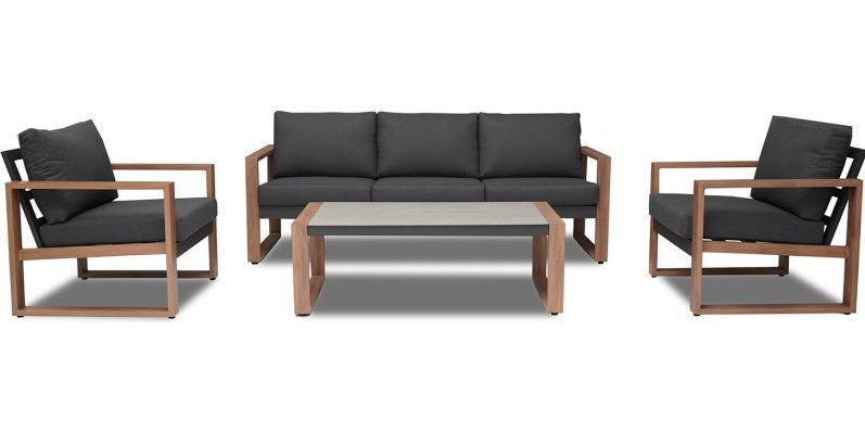 Garden Furniture Set East Perpignan | color: Brown/Black | image: 0 | variant: 1006430