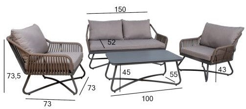 Garden Furniture Set East Pitlochry | color: Gray | image: 4 | variant: 1005552
