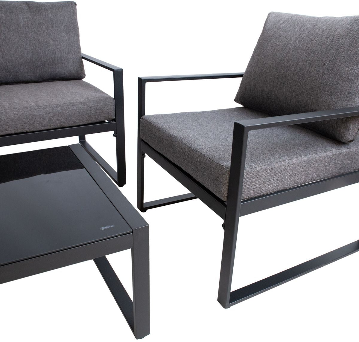 Garden Furniture Set East Tredegar | color: Black/Grey | image: 3 | variant: 1005641