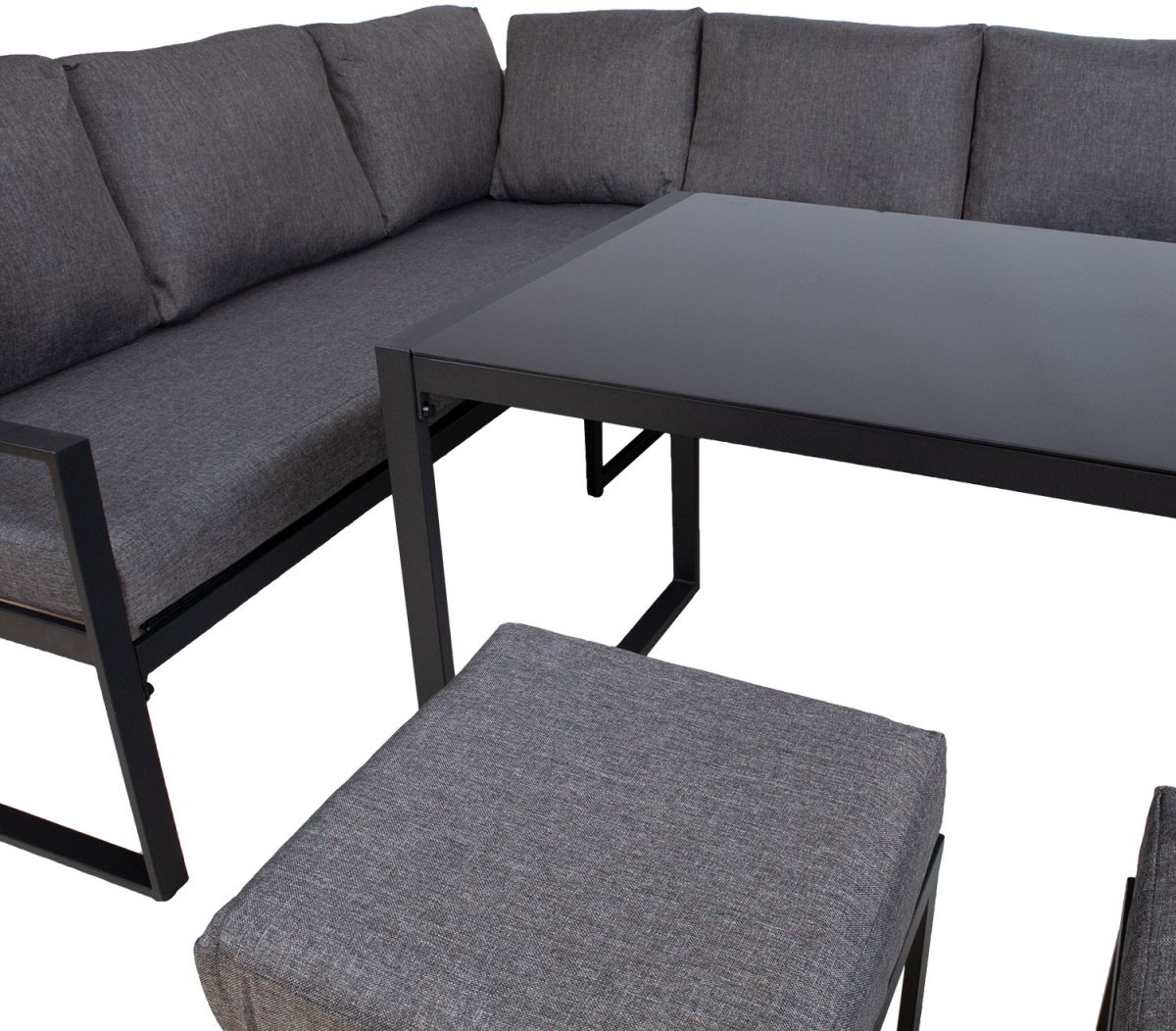 Garden Furniture Set East Tredegar | color: Black/Grey | image: 3 | variant: 1005642