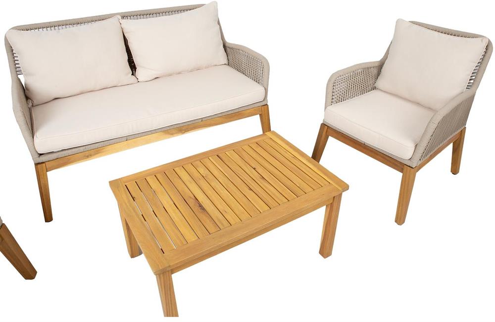 Garden Furniture Set East Valencia | color: Beige/Oak | image: 4 | variant: 1006236