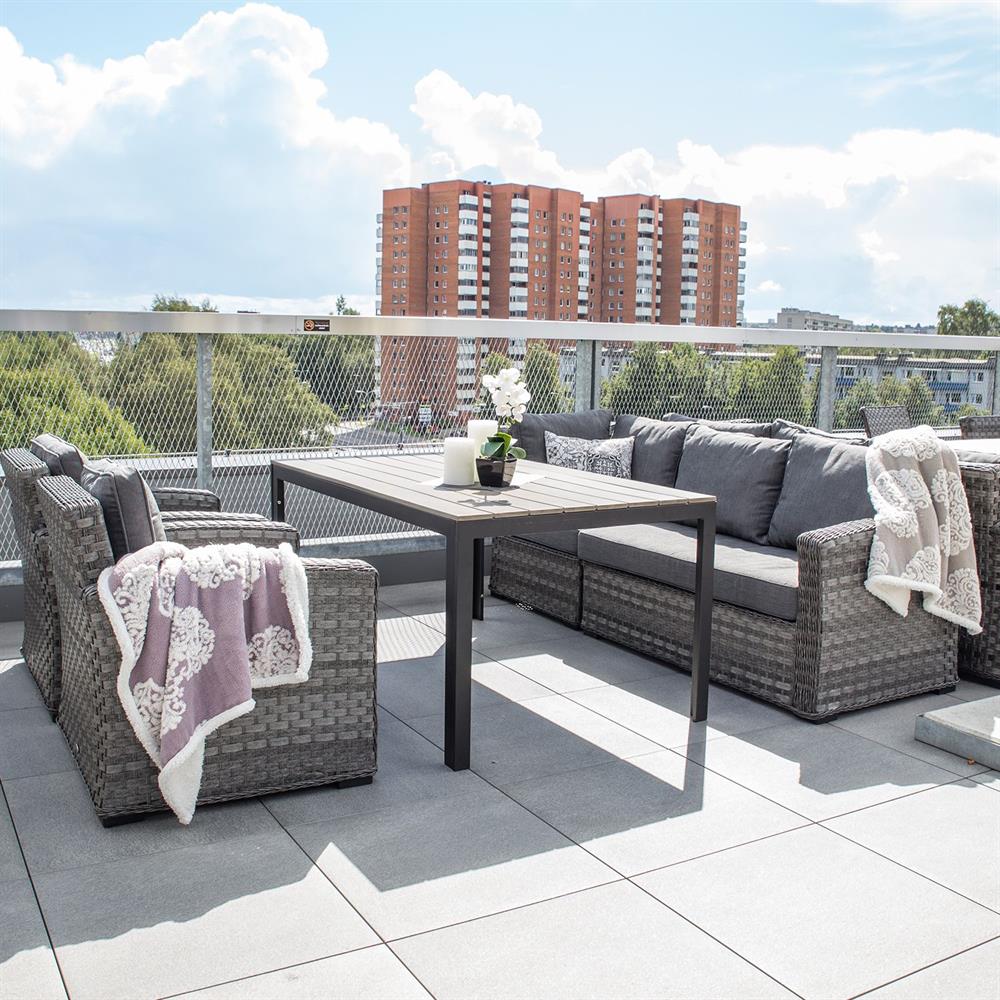 Garden Modular Sofa East Inverness | size: Width: 132cm, Height: 78cm, Depth: 81cm | color: Gray | image: 4 | variant: 1006244