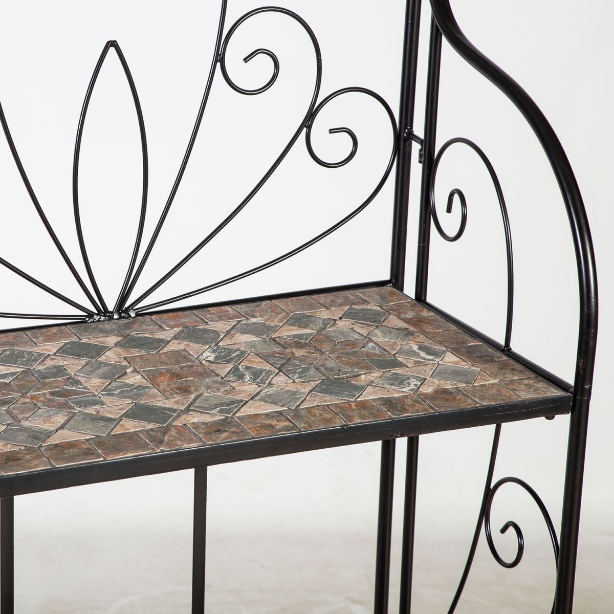 Garden Shelf East Cheltenham | size: Length: 60cm, Width: 30cm, Height: 128cm | color: Black | image: 2 | variant: 1005295