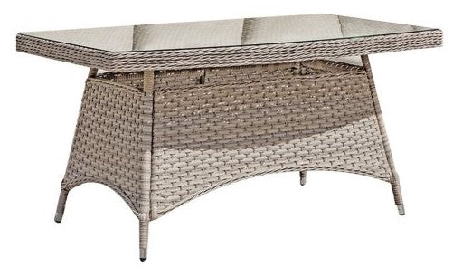 Garden Table East Melrose | size: Length: 150cm, Width: 100cm, Height: 74cm | color: Beige | image: 1 | variant: 1005772