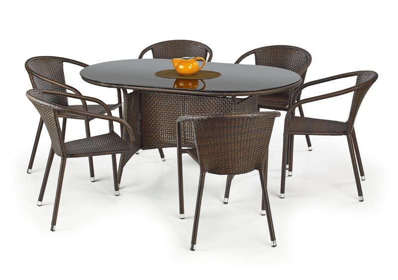 Garden Table East Randers | size: Length: 150cm, Width: 90cm, Height: 74cm | color: Brown | image: 2 | variant: 1006592