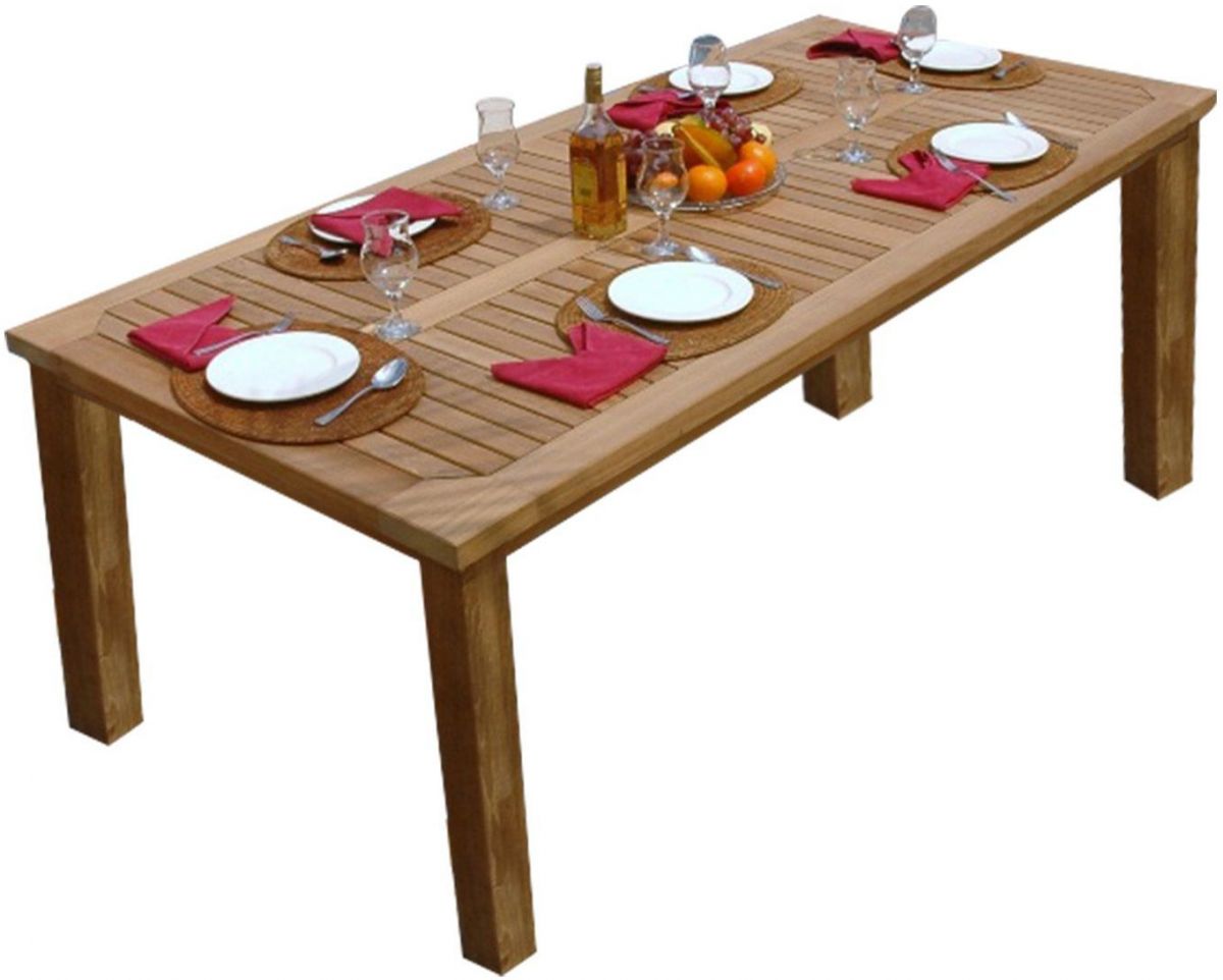 Garden Table East St Davids | size: Length: 220cm, Width: 100cm, Height: 75cm | color: Brown | image: 1 | variant: 1005617