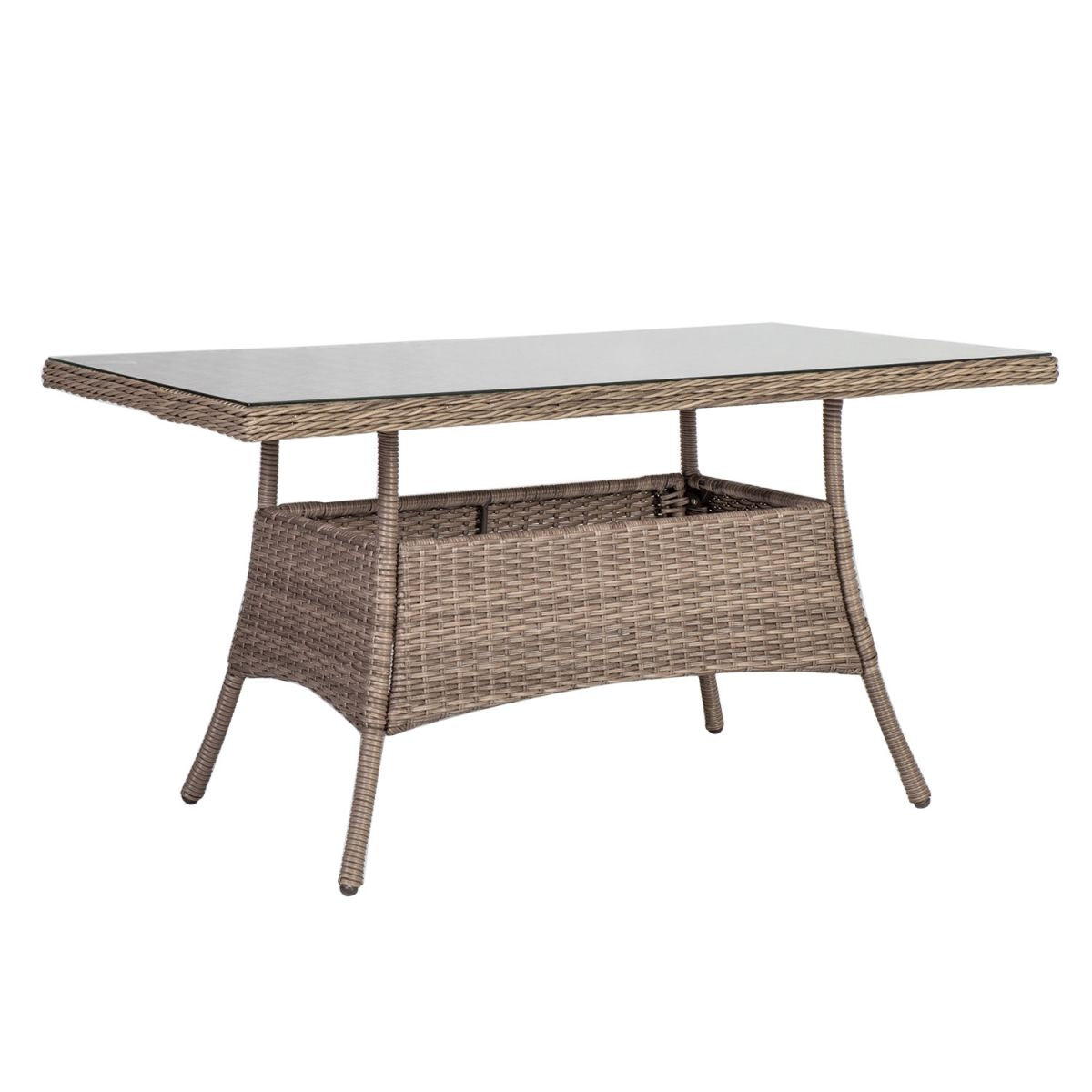 Garden Table East Tenby | size: Length: 140cm, Width: 80cm, Height: 73cm | color: Beige | image: 1 | variant: 1004895