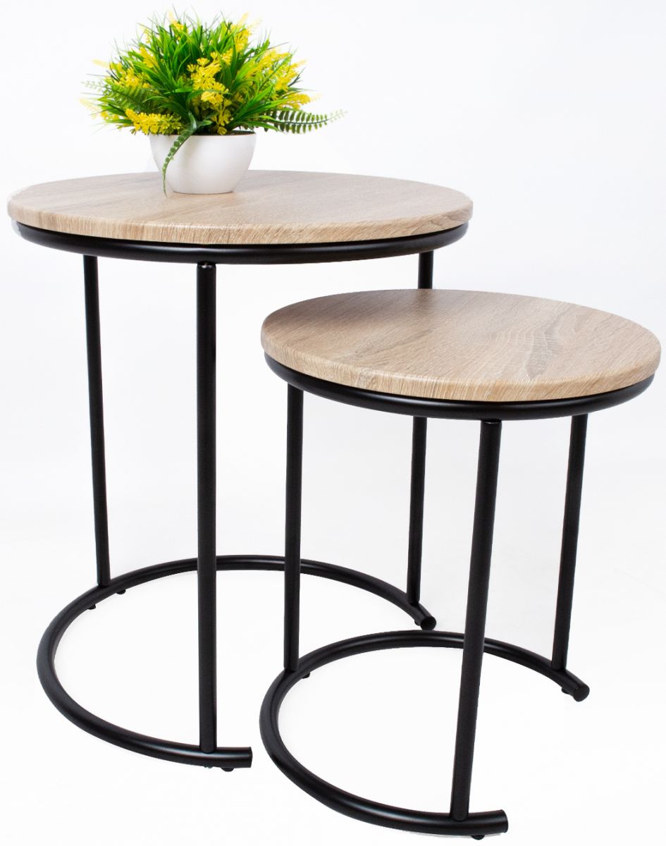 Garden Table East Usk | size: Height: 50cm, Diameter: 44.5cm | color: Brown | image: 2 | variant: 1005613
