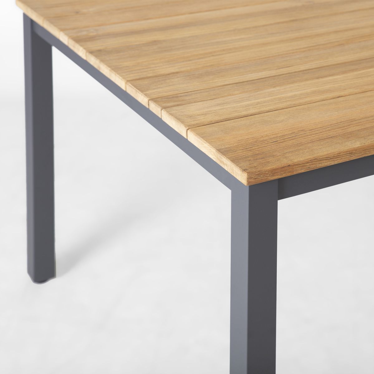 Garden Table East Whitby | size: Length: 220cm, Width: 100cm, Height: 74cm | color: Black | image: 2 | variant: 1004901