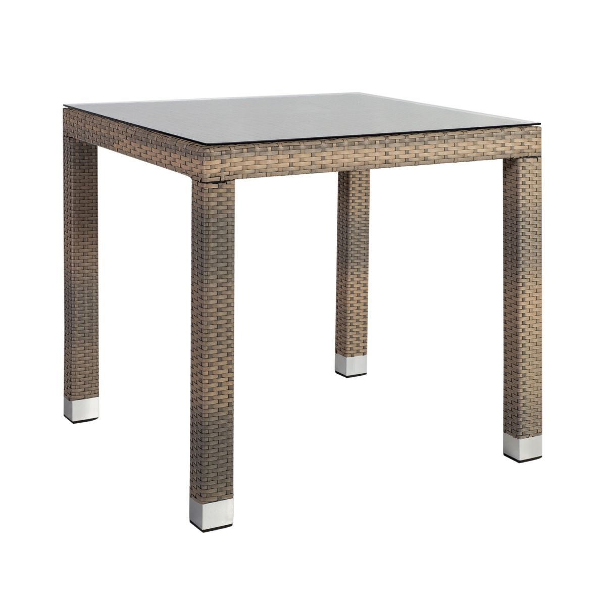 Garden Table Larache | size: Length: 80cm, Width: 80cm, Height: 75cm | color: Brown | image: 1 | variant: 1010637
