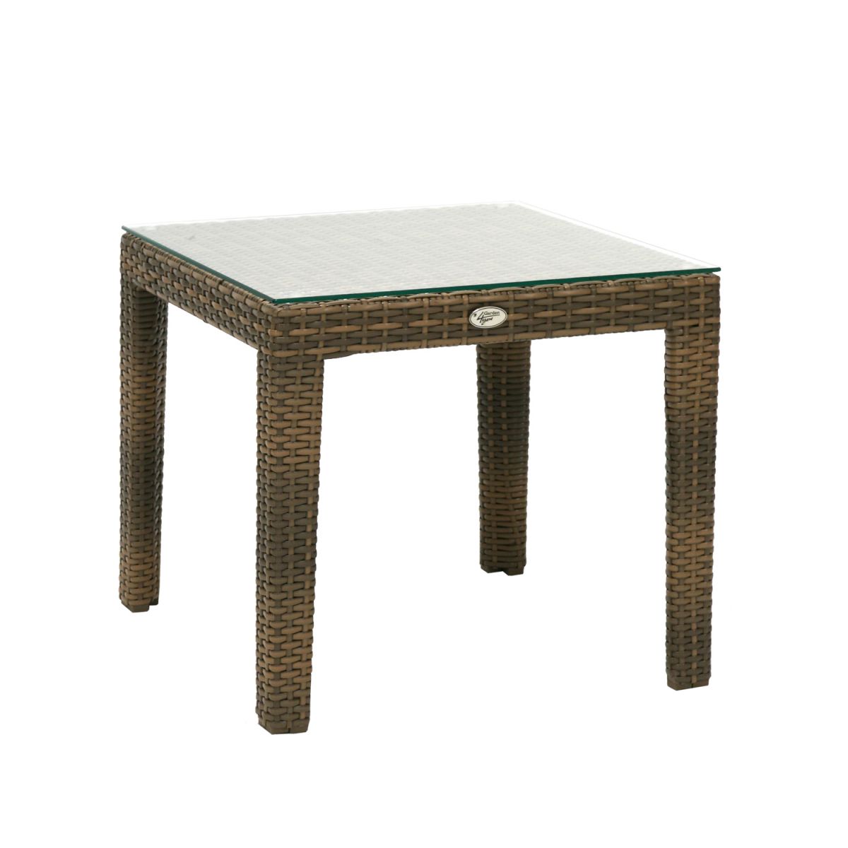 Garden Table Wicker 1 | size: Length: 50cm, Width: 50cm, Height: 45cm | color: Brown | image: 1 | variant: 1002630