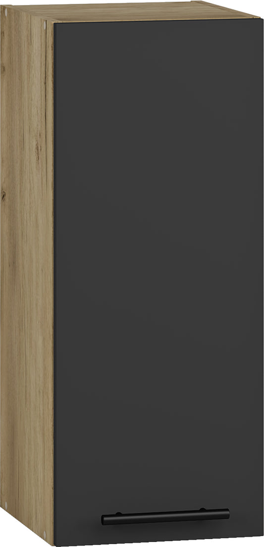 Hanging Cabinet Linkoping | size: Width: 30cm, Height: 72cm | color: Black/Oak | image: 1 | variant: 1007520