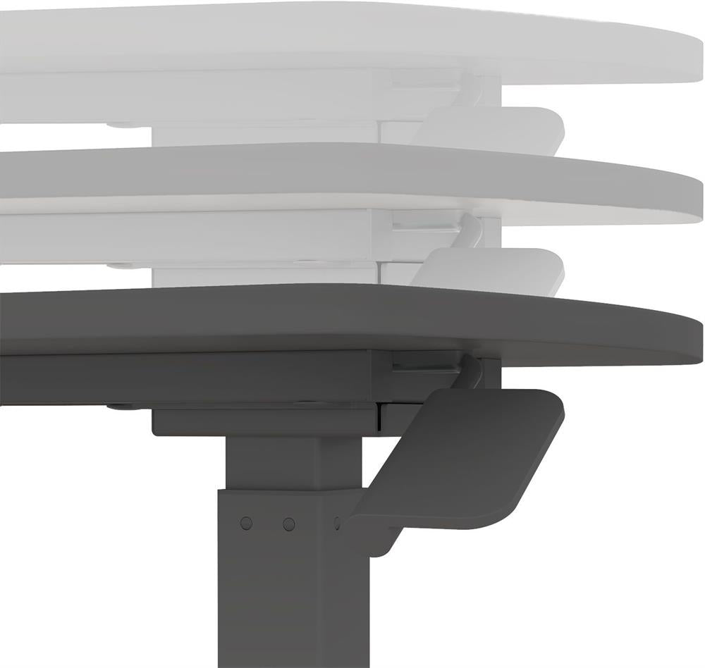 Height Adjustable Desk Bologna | size: Length: 40cm, Width: 70cm, Height: 106cm | color: Black / Black | image: 5 | variant: 1005966