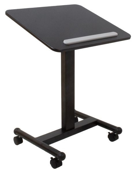 Height Adjustable Desk Bologna | size: Length: 52cm, Width: 60cm, Height: 114.5cm | color: Black / Black | image: 2 | variant: 1005901