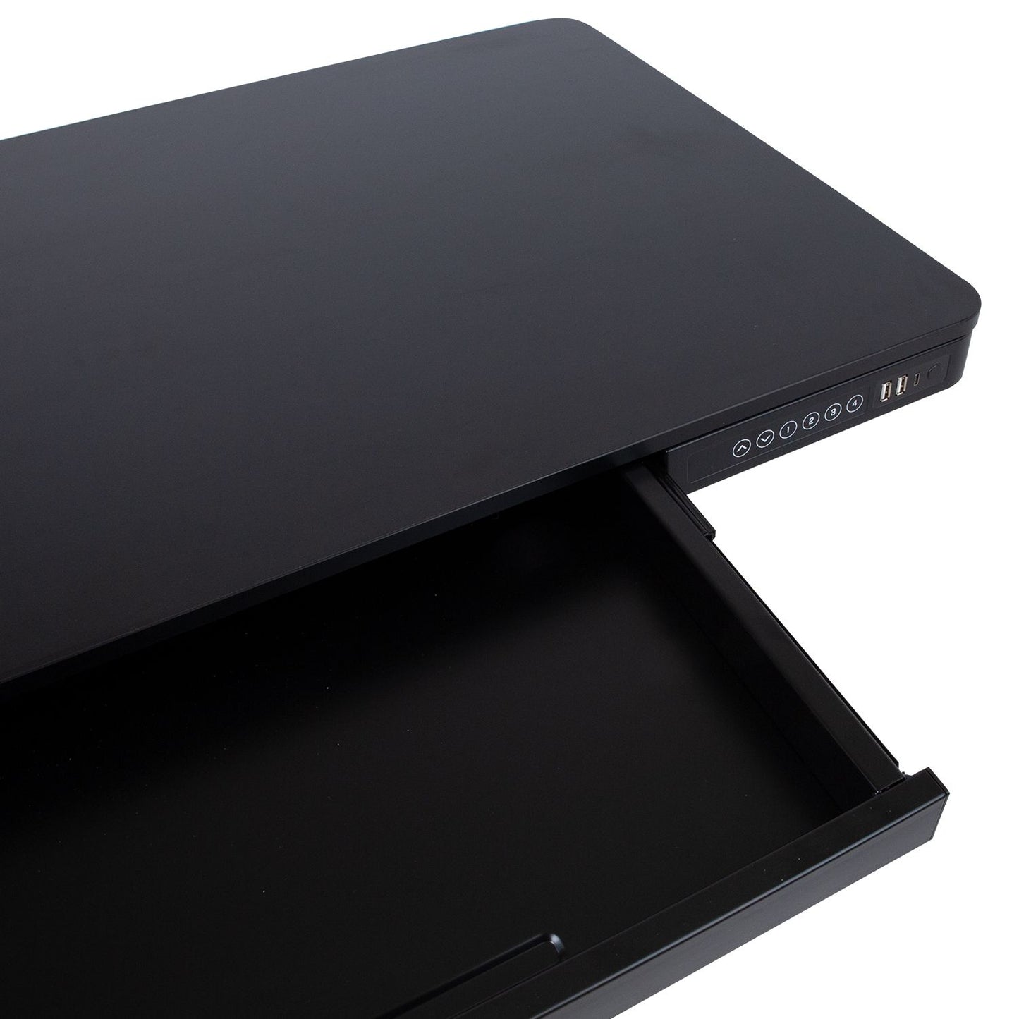 Height Adjustable Desk Bologna | size: Length: 60cm, Width: 120cm, Height: 121cm | color: Black / Black | image: 8 | variant: 1005900