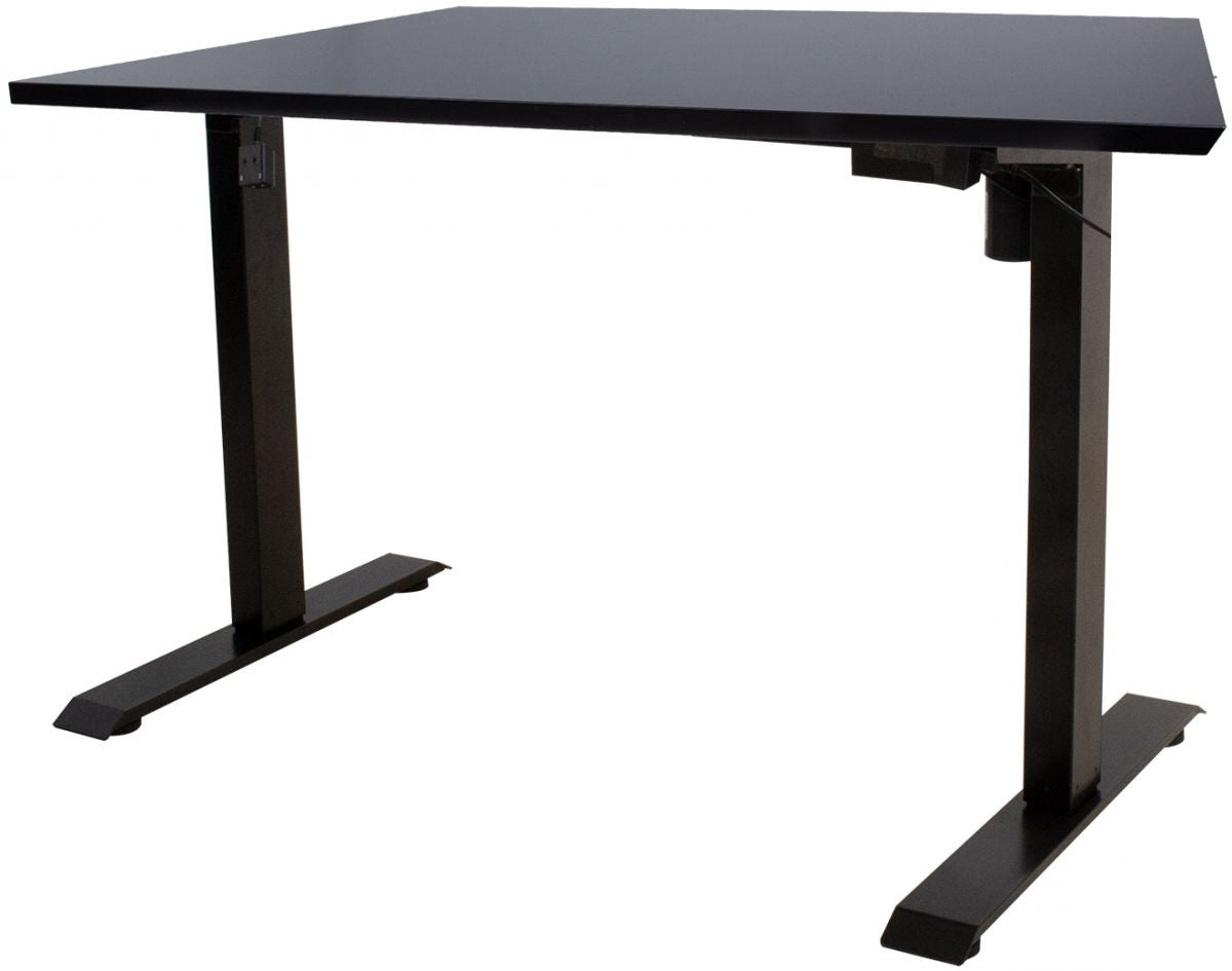 Height Adjustable Desk Bologna | size: Length: 80cm, Width: 140cm, Height: 121cm | color: Black / Black | image: 0 | variant: 1005920