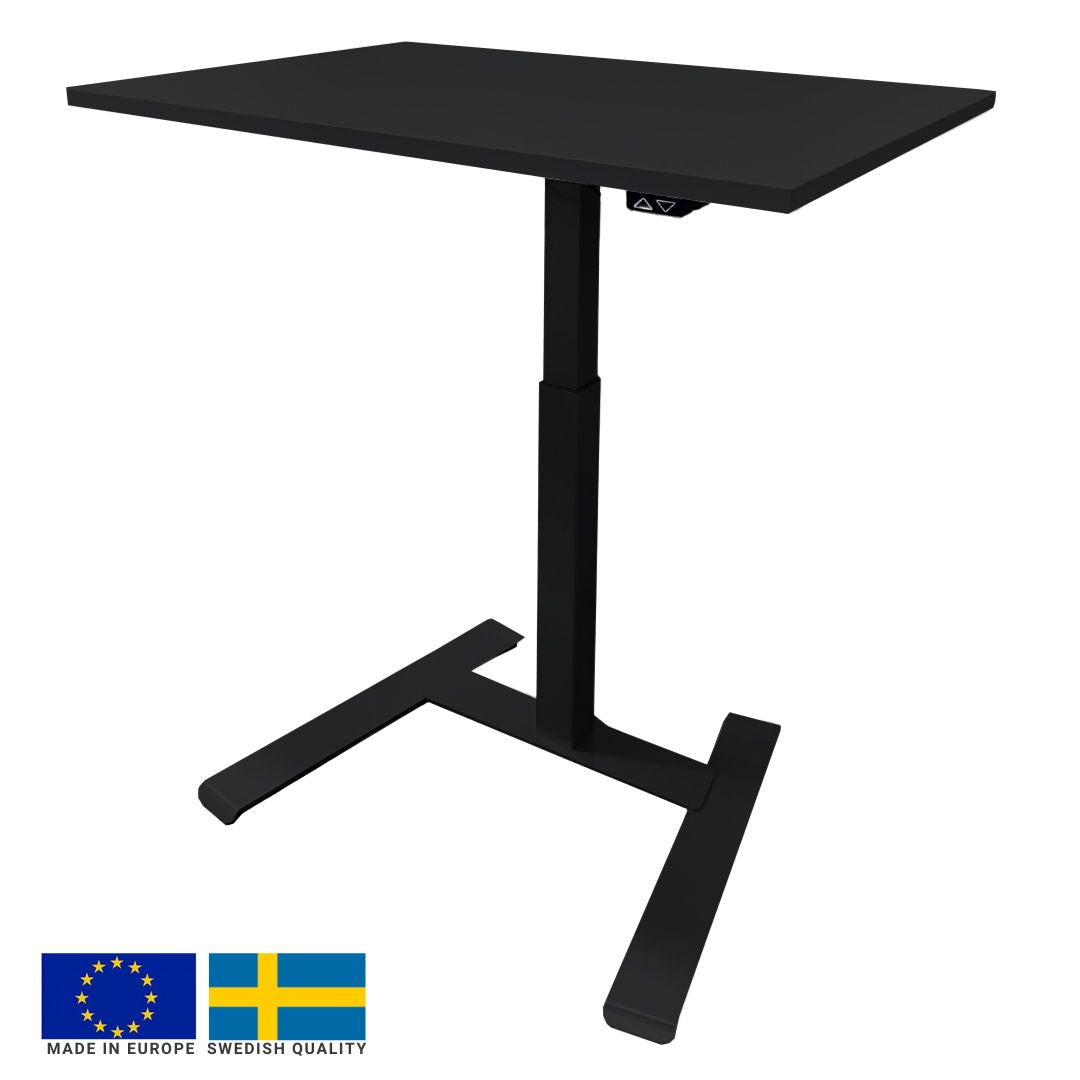 Height Adjustable Desk East Chester | size: Length: 70cm, Width: 100cm, Height: 119cm | color: Black / Black | image: 0 | variant: 1004739