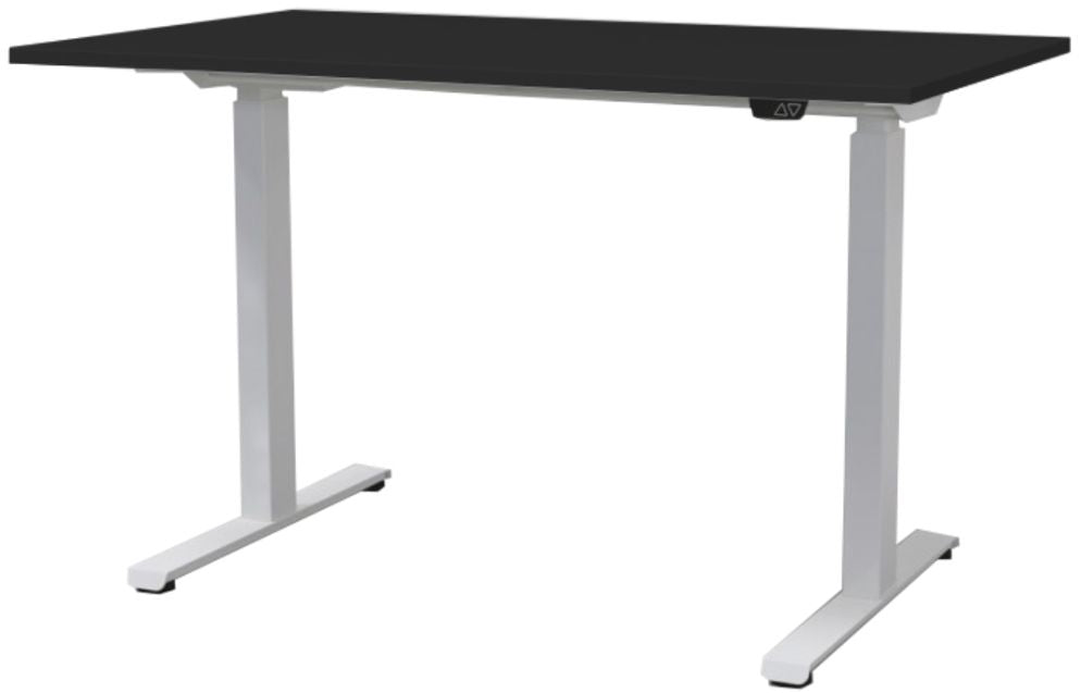 Height Adjustable Desk East Stratford | size: Length: 70cm, Width: 160cm, Height: 117.5cm | color: Black / White | image: 1 | variant: 1004727