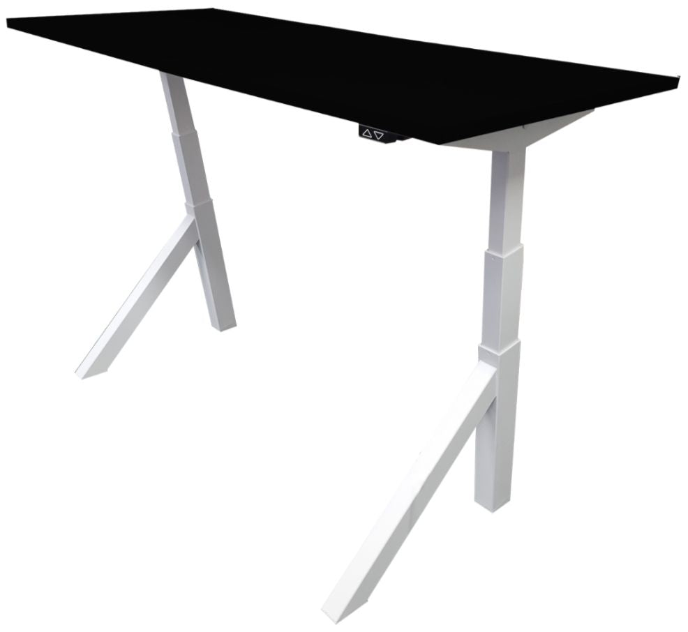 Height Adjustable Desk East Windsor | size: Length: 70cm, Width: 140cm, Height: 114.6cm | color: Black / White | image: 1 | variant: 1004685