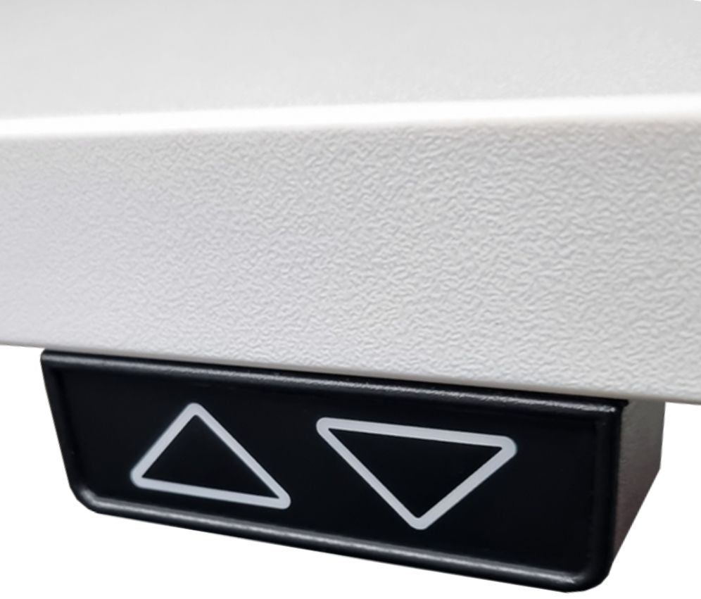 Height Adjustable Desk East Windsor | size: Length: 70cm, Width: 140cm, Height: 114.6cm | color: White / White | image: 2 | variant: 1004684