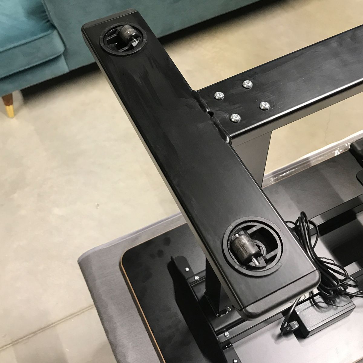 Height Adjustable Desk Ergo 8 | size: Length: 40cm, Width: 70cm, Height: 103cm | color: Black / Black | image: 6 | variant: 1012424