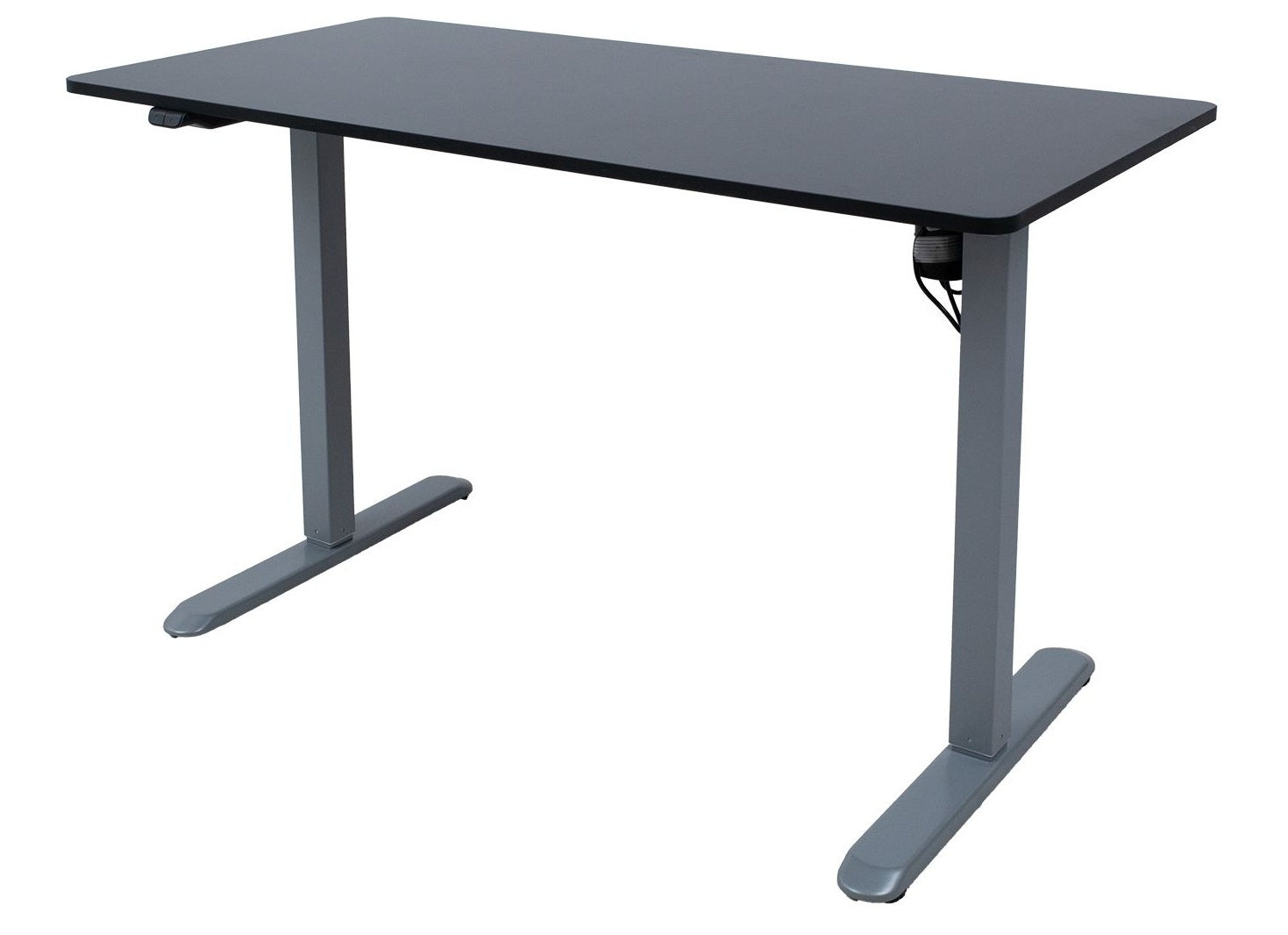 Height Adjustable Desk Florence | size: Length: 60cm, Width: 120cm, Height: 118cm | color: Black / Gray | image: 0 | variant: 1001489