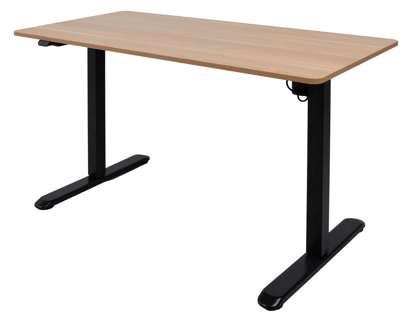 Height Adjustable Desk Florence | size: Length: 60cm, Width: 120cm, Height: 118cm | color: Maple / Black | image: 0 | variant: 1001486