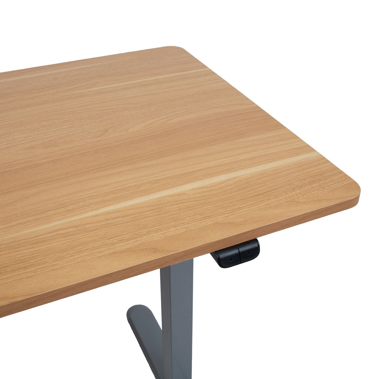 Height Adjustable Desk Florence | size: Length: 60cm, Width: 120cm, Height: 118cm | color: Maple / Gray | image: 1 | variant: 1001491