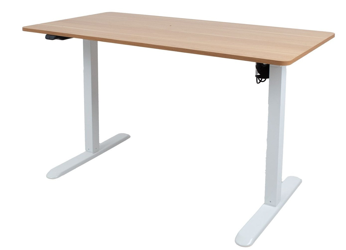 Height Adjustable Desk Florence | size: Length: 60cm, Width: 120cm, Height: 118cm | color: Maple / White | image: 0 | variant: 1001481