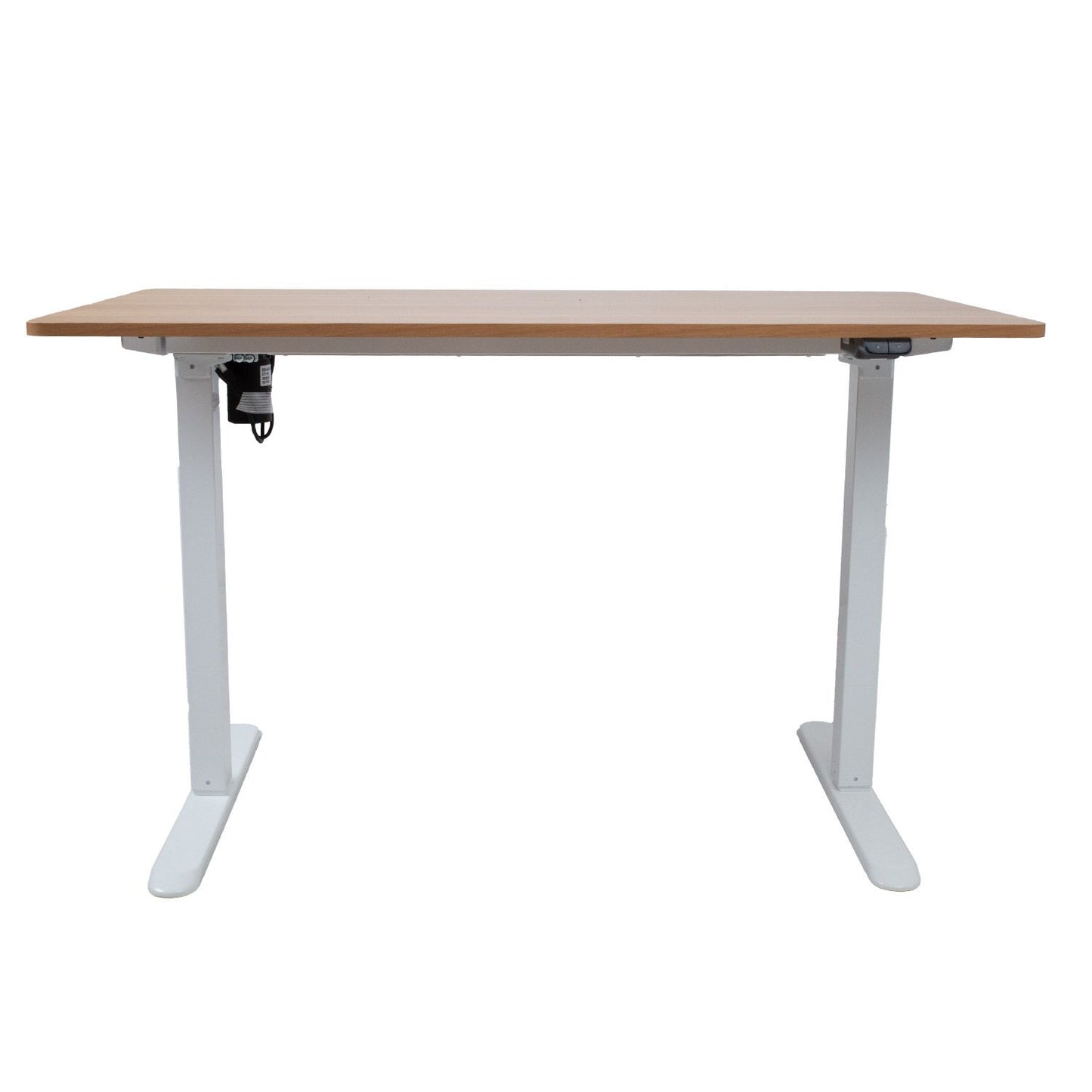 Height Adjustable Desk Florence | size: Length: 60cm, Width: 120cm, Height: 118cm | color: Maple / White | image: 1 | variant: 1001481