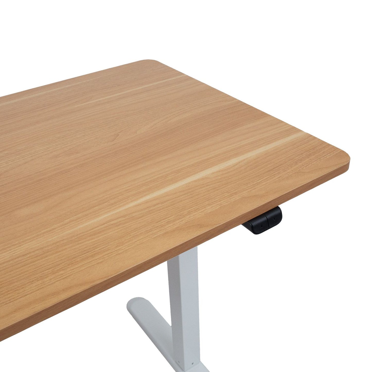 Height Adjustable Desk Florence | size: Length: 60cm, Width: 120cm, Height: 118cm | color: Maple / White | image: 2 | variant: 1001481