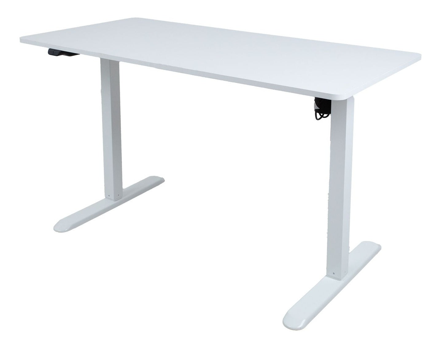 Height Adjustable Desk Florence | size: Length: 60cm, Width: 120cm, Height: 118cm | color: White / White | image: 0 | variant: 1001483