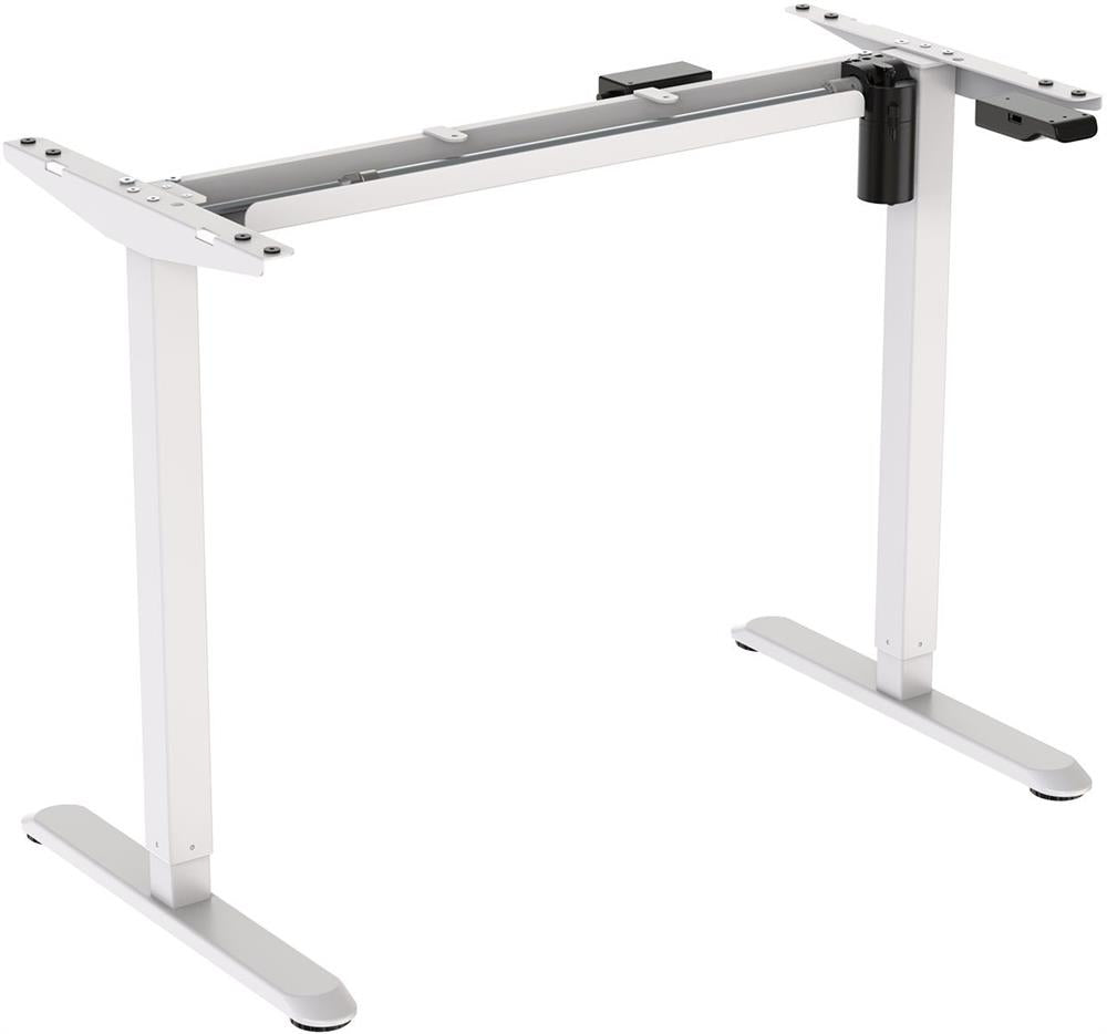 Height Adjustable Desk Florence | size: Length: 60cm, Width: 120cm, Height: 118cm | color: White / White | image: 1 | variant: 1001483