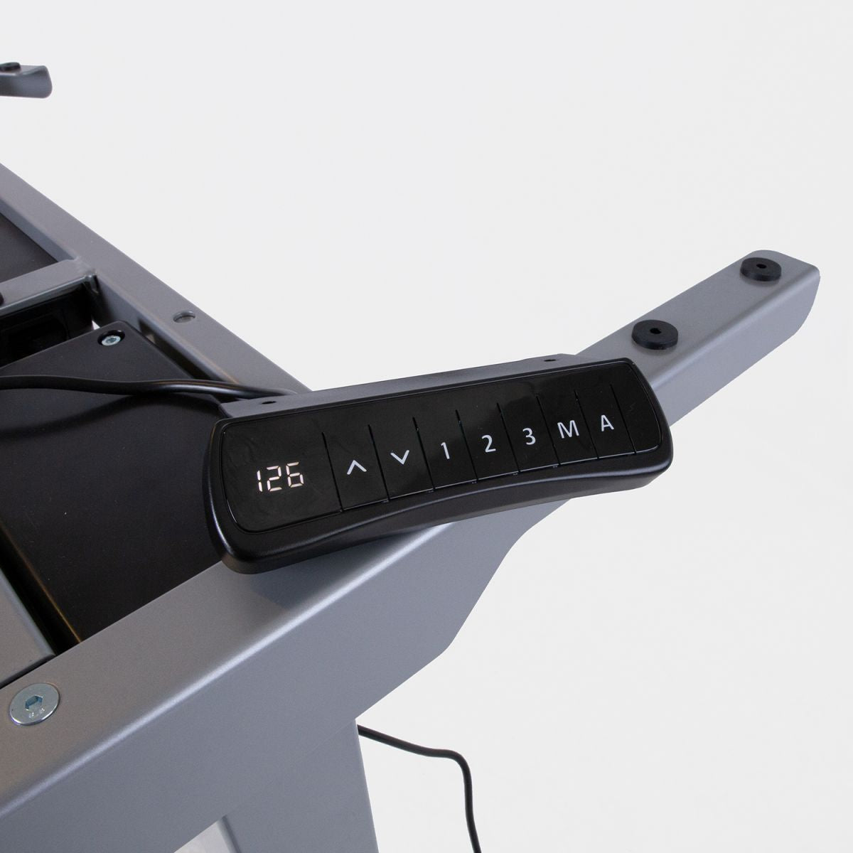 Height Adjustable Desk Penarth | size: Length: 80cm, Width: 140cm, Height: 121cm | color: Black / Gray | image: 1 | variant: 1001476