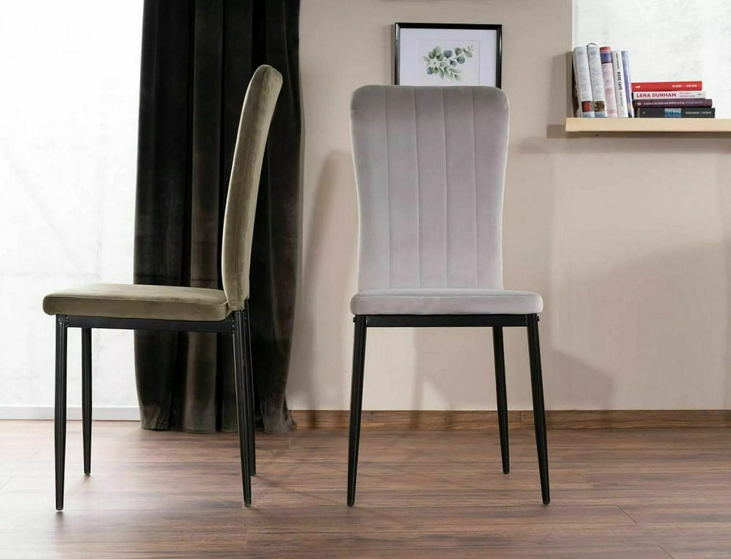 Kitchen Chair Atlanta | size: Width: 44cm, Height: 97cm, Depth: 38cm | color: Olive | image: 2 | variant: 1003738