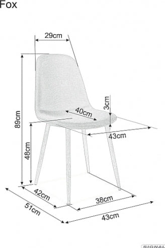 Kitchen Chair Brazilia | size: Width: 44cm, Height: 86cm, Depth: 39cm | color: Beige | image: 3 | variant: 1003604